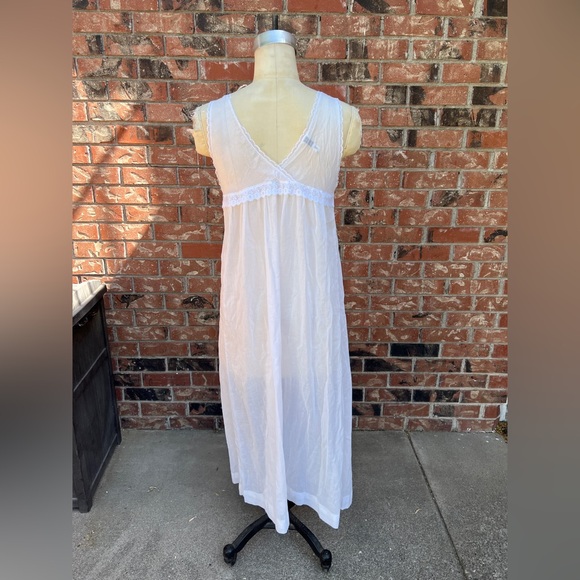 Vintage Bert Yelin for Neiman Marcus white cotton embroidered nightgown robe set - Picture 4 of 11